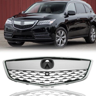 Parrilla de parachoques delantera superior cromada con moldura para Acura MDX 2014 2015 2016 Foto 1 de 4