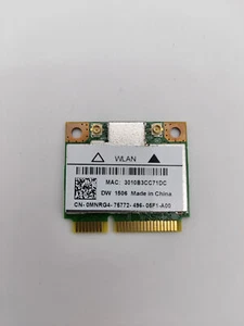 Dell Wireless 1506 DW1506 WiFi 802.11 b/g/n WLAN Mini-PCI Express Card 0MNRG4 - Foto 1 di 1