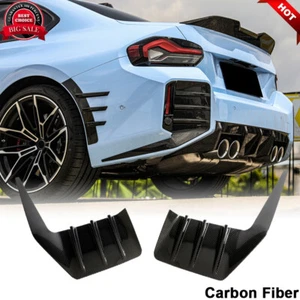 DRY CARBON FIBER Rear Bumper Canards Vent Cover Trim For BWM G87 M2 Coupe 2022UP - Imagen 1 de 12