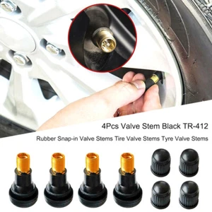 4Pcs TR412 Chrome Alloy Tubeless Rubber Wheel Tyre Valve For Cars Motorcy.G5 - Picture 1 of 7