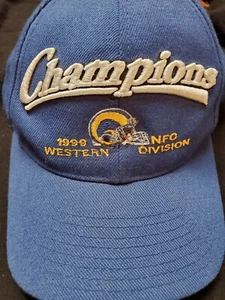 St Louis Rams Champions 1999 Western NFC Snapback Adult Cap Hat - Picture 1 of 3