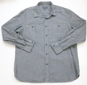 XXL Wallin & Bros. Gray Men's Solid Two Pocket Cotton Dress Shirt Mans WS517 - Picture 1 of 4