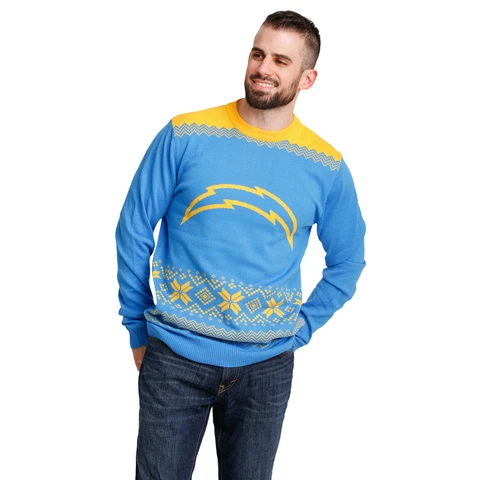 FOCO NFL Men's Los Angeles Chargers 2021 Ugly Sweater Cover