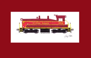 Effingham Railroad SW1200 #2716 11"x17" Matted Print by Andy Fletcher signed - Picture 1 of 1
