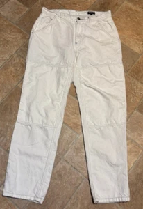 ARPENTEUR EDDIE P PANTS COTTON LINEN 4 POCKET WHITE Made In France sz 34 - Picture 1 of 8