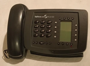Splicecom PCS100 IP VOIP PoE System Phone Telephone ASY-UT-PCS1-00 Black - Picture 1 of 4