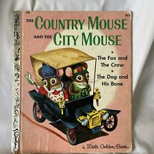 THE COUNTRY MOUSE AND THE CITY MOUSE LITTLE GOLDEN BOOK 1961 Walt Disney