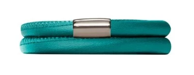 Pulsera de cuero doble joyería sin fin 38-40 cm, 5 colores, PVP USD $40 ea. Foto 1 de 4