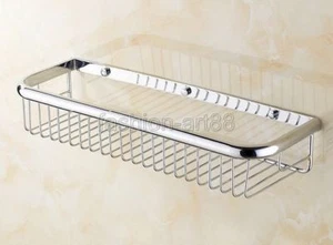 450mm New Chrome Wall Bathroom Shower Caddy Wire Basket Storage Shelves fba514 - Picture 1 of 5