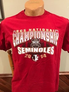 COOL Florida State Seminoles Men's Lg 2014 Nat Champs Garnet T-Shirt, NEW&NICE! - Picture 1 of 1