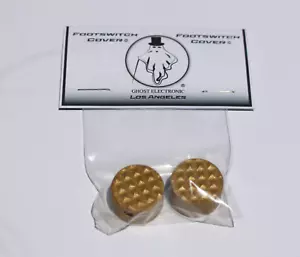 Footswitch Covers Ghost Electronic Diamond Pattern Gold Texture Pedal Topper - Picture 1 of 4
