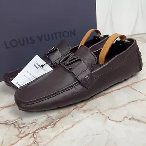 Louis Vuitton Monte Carlo Driving Moccasin Burgundy Taiga 11 LV 12 US 45 EUR - Picture 1 of 13