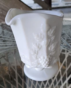 Vintage Westmoreland Milk Glass Grape Pattern 6" Creamer Pitcher - Picture 1 of 7