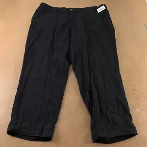 Old Navy Women's Size 20 Black High-Waisted Slouchy Cropped Tapered Pants NWT - Picture 1 of 9