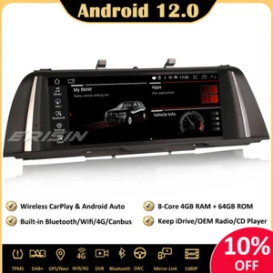 10.25" Android 13.0 Coche Estéreo Navegación por Satélite CarPlay Wifi BMW Serie 5 F10/F11 con CIC - Imagen 1 de 22
