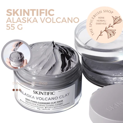 🔥SKINTIFIC🔥 ALASKA VOLCANO 55G MÁSCARA DE ARCILLA LIMPIADORA DE POROS PROFUNDOS Mascarilla Facial de Arcilla Foto 1 de 4
