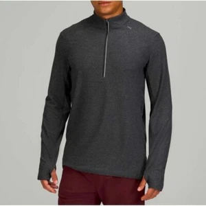 Lululemon Men's Surge Warm Half Zip Athletic Pullover charcoal gray size XXL - Picture 1 of 11