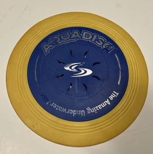 RAR Vintage Aqua Disc blau gelb Unterwasser Flugspielzeug Pool Frisbee - Bild 1 von 6