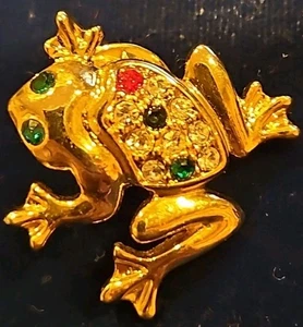 Prendedor vintage multi, transparente estrás rana tachuela dispersión tac - Imagen 1 de 2