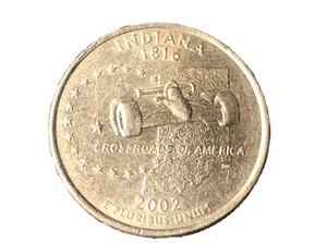 2002 P Mint Indy 500 State Quarter - Picture 1 of 2