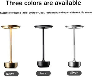 USB Rechargeable LED Table Lamp Dimmable Cordless Touch Desk Lamp Vintage Light - Picture 1 of 29