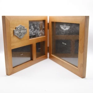 Harley-Davidson 100th Anniversary Wood Picture Frame Holds 4 Photos Hallmark - Picture 1 of 6