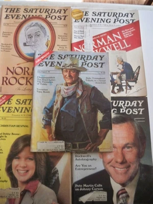 5 Vintage Saturday Evening Post Magazines February 1979 Through August 1979   - Image 1 of 4