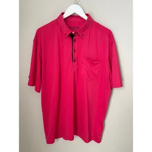 G-Mac by Graeme McDowell Weave Golf Polo Shirt Size XL Bright Pink Comfortable - Picture 1 of 5