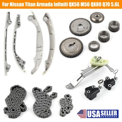 Timing Chain Kit For Nissan Titan Armada Infiniti QX56 M56 QX80 Q70 13028-1LA1A Foto 1 de 4