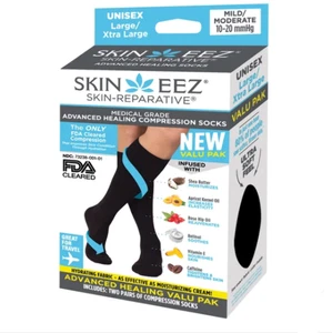 Calcetines de compresión Skineez Medical Grade Advanced Healing, paquete de 2, suaves/moderados - Imagen 1 de 2