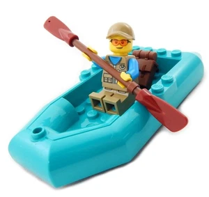 NEU LEGO RIVER RAFTER MINIFIGUREN SET Boot Ruder City Stadt Rafting Fischer - Bild 1 von 1