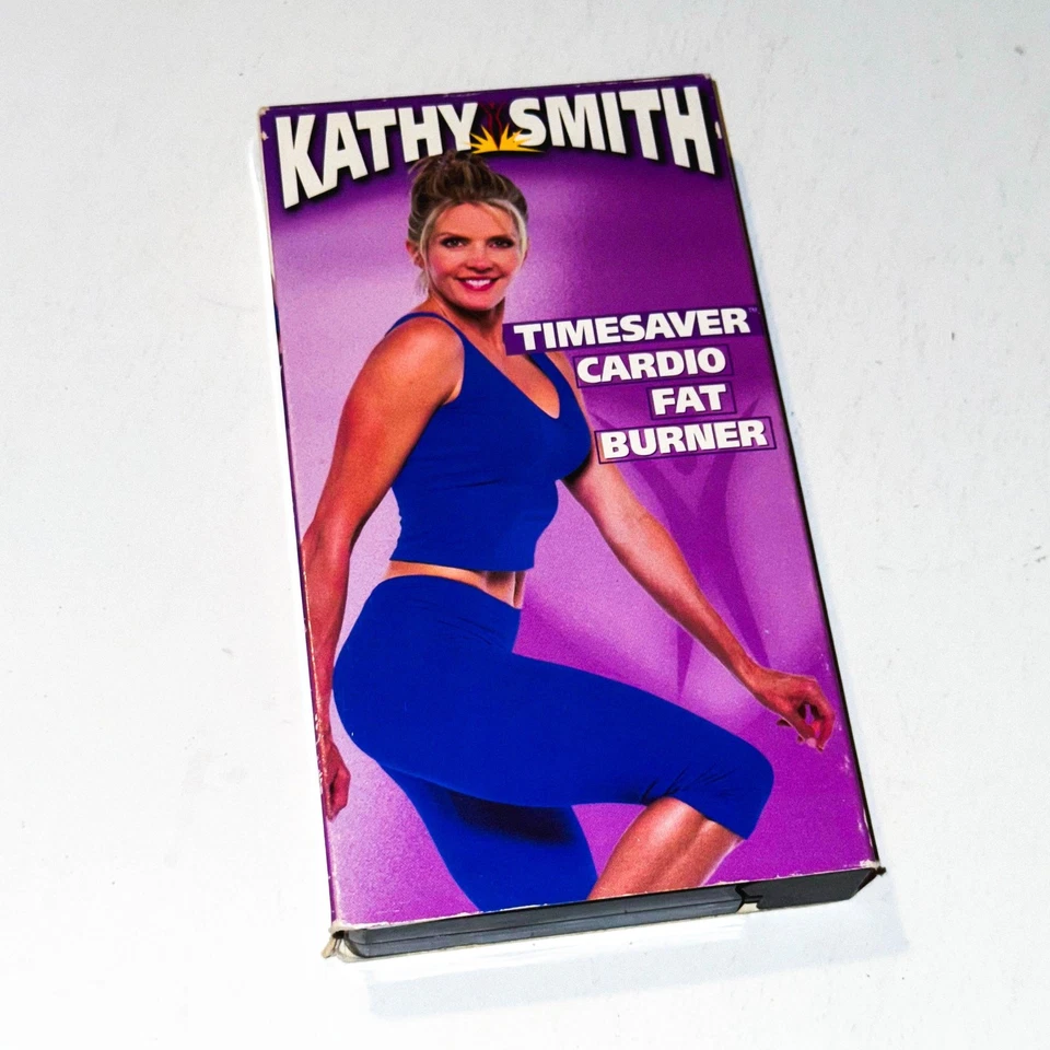 Kathy Smith TimeSaver Cardio Fat Burner VHS Workout 1998 Fitness Video Foto 1 de 4