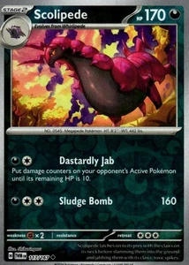 Juego de cartas coleccionables Pokémon Scolippede poco común holograma inverso 117/167 - Imagen 1 de 2