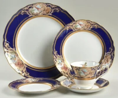 NORITAKE FOXBORO #4302 Diamond Collection 5-Piece Place Setting EUC MINT! WOW!!!