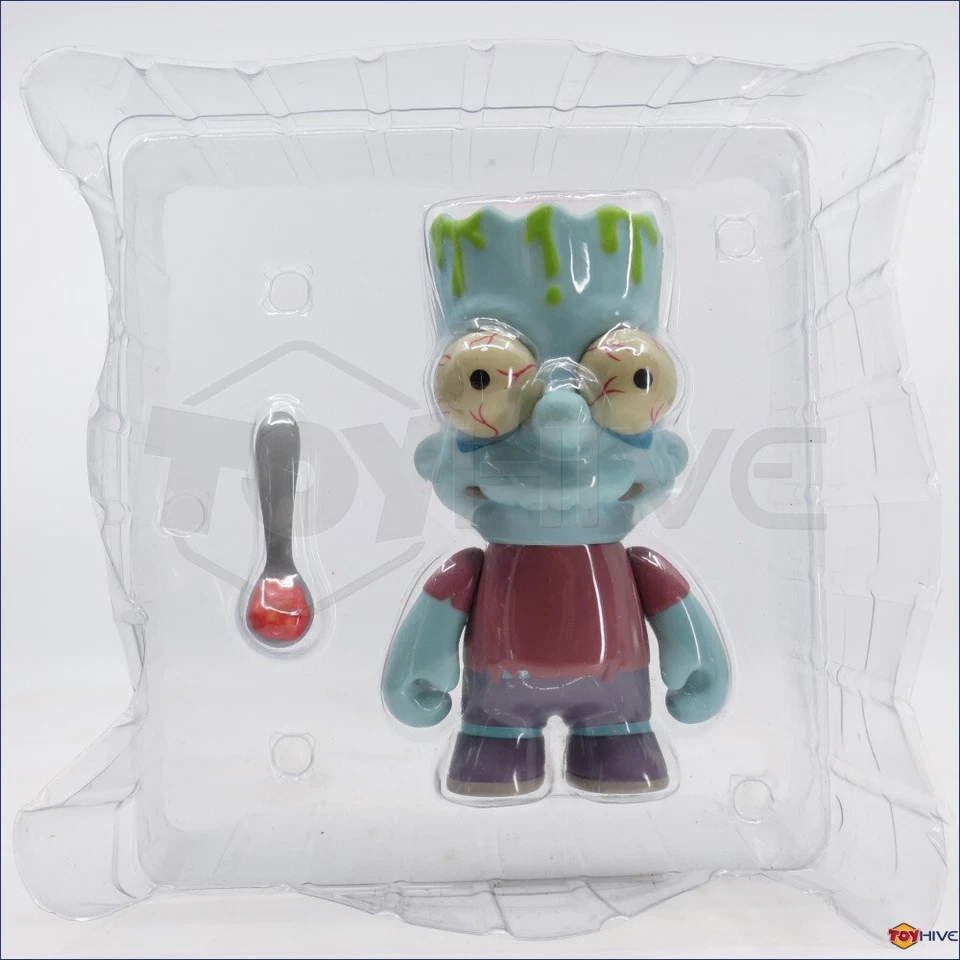 Simpsons KidRobot X Zombie Bart displayed 6-inch vinyl figure 2013 very worn box - Image 1 of 4