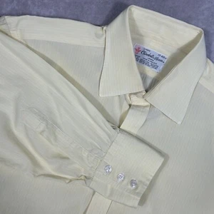 Camicia Abito Vintage Turnbull & Asser Giallo con Righe Verticali Bianche 17 - 43 Cm* - Foto 1 di 6
