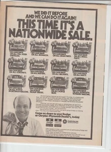 Original 1975 Chrysler Corp. Magazine Ad "This Time It's a Nationwide Sale" - Picture 1 of 1
