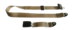 Beckengurt beige für Rücksitze Oldtimer mit Gurtband 30 cm Sicherheitsgurt beige - Picture 1 of 1
