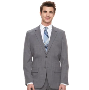 Marc Anthony Slim-Fit grau Crosshatch Stretch Anzugjacke, UVP 240 $ P - Bild 1 von 3