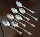 Six Rare J.S. Co. Sterling Silver Teaspoons with beautiful M Monogram.