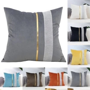 Luxus Samt Kissenhülle Kissenbezug Kopfkissenbezug Sofakissen Neu 45cm 50cm 55cm - Bild 1 von 19
