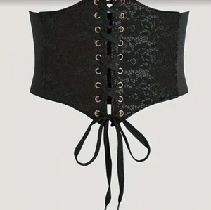 Cintura corsetto stringata nera * cintura elastica * abbigliamento modellante * Sissy * cintura * 2X * nuova con etichette - Foto 1 di 6