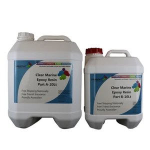 Clear Marine Epoxy Resin High Gloss Coat/Casting 2Pk DIY KIT Salt&Chem Resistant - Picture 1 of 43