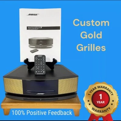 ✅  MINT Bose Wave SoundTouch Music System IV, ESPRESSO BLACK + GOLD GRILLES! - Image 1 of 4