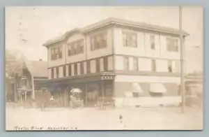 Preston Block HENNIKER NH Antique General Store Photo RPPC Merrimack County 1907 - Bild 1 von 2