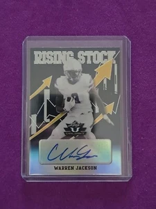 Tarjeta autógrafa Leaf Valiant Warren Jackson 2021 stock creciente SN #11/35 College - Imagen 1 de 4