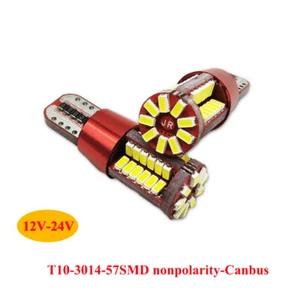 501 W5W 57* 3014 SMD Canbus LED White Sidelight Bulbs - Picture 1 of 4