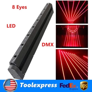 8 Eyes Red DMX LED Projector Lamp Bar Stage Moving Head Beam Scan Laser Light - Picture 1 of 16