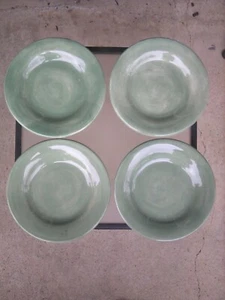 6 - ESPANA Hand Painted 8 3/4" Green Plates - Picture 1 of 5