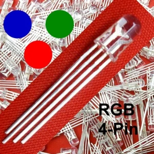 RGB LED 5mm Klar 4-Pin gemeinsame Anode Stückzahl wählbar D1 - Bild 1 von 1